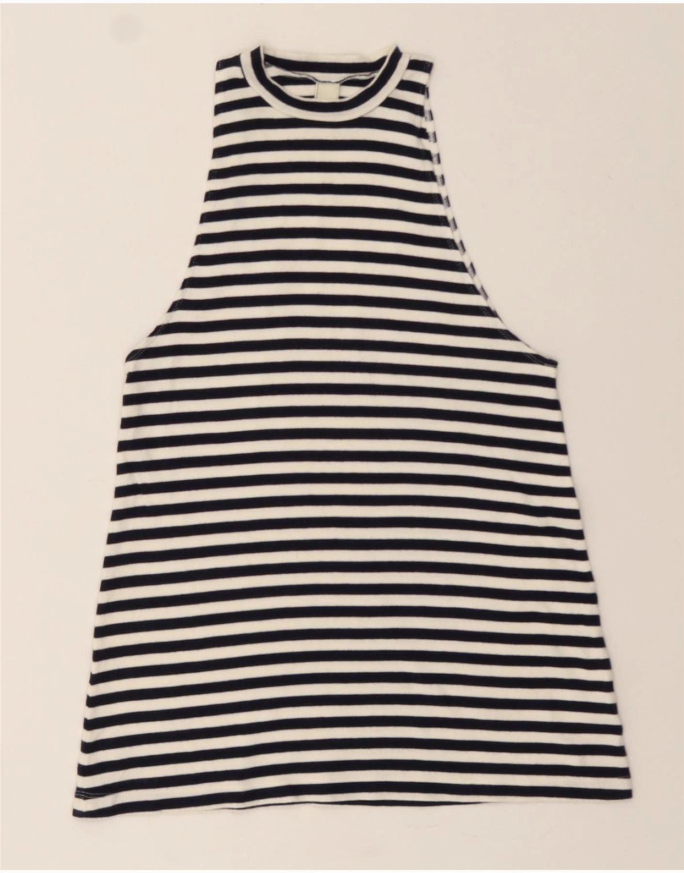 Crisp Detail Night Style LEE Girls Sleeveless T-Shirt Dress 7-8 Years White Striped Cotton