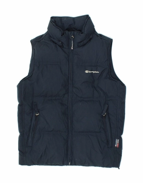 Cold Climate CHAMPION Boys Padded Gilet 7-8 Years Small  Navy Blue Polyester