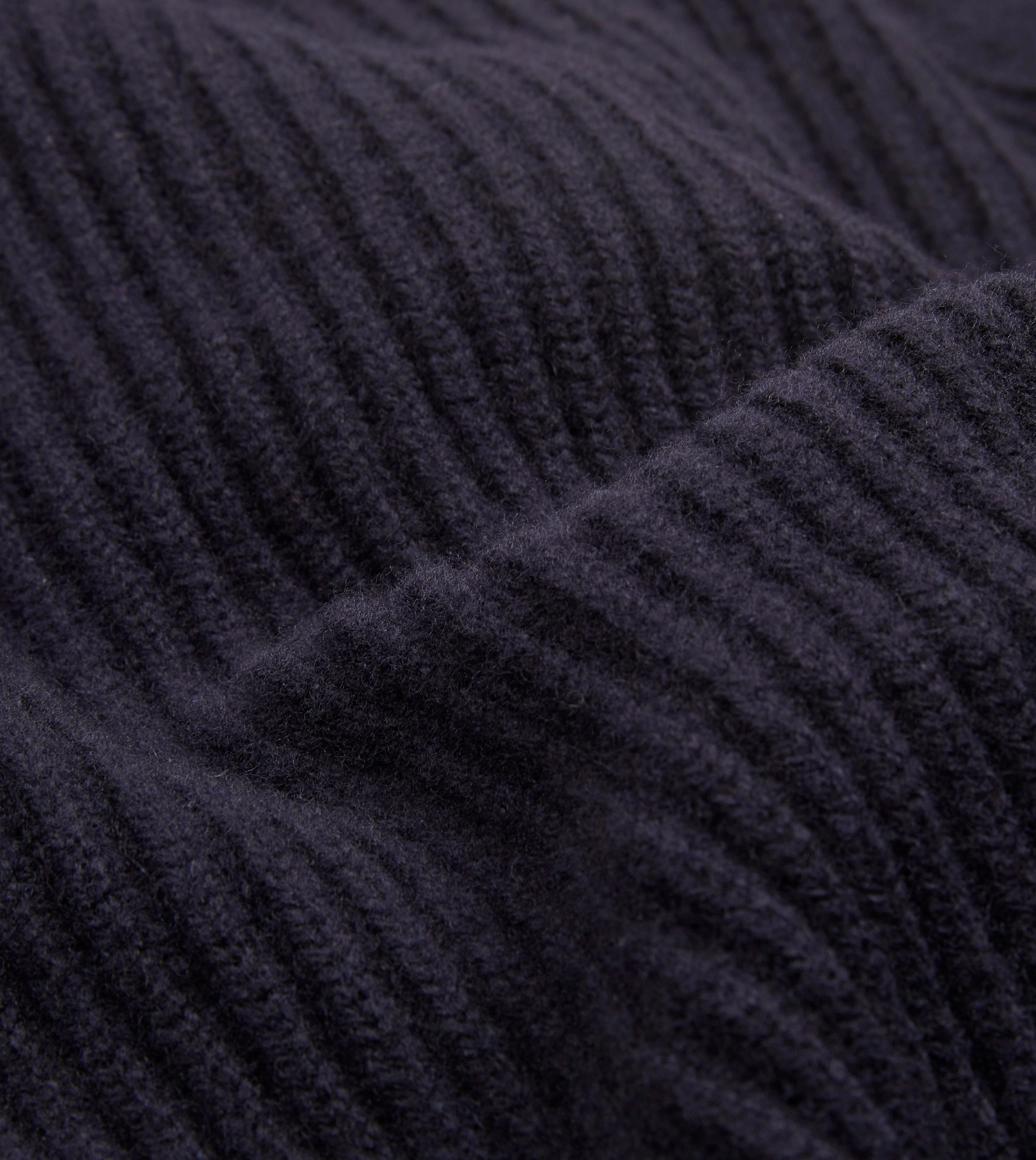 Navy Lambswool Shawl Collar Cardigan DoubleLayered Collar All-Day Use