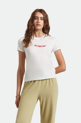 Chill Out Fitted Crew T-Shirt - Off White Comfortable Layering