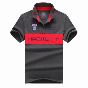 Flexible Collar Modern Wear Hackett London Polo Grey Color