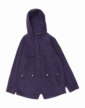 BARBOUR Boys Hooded Rain Jacket 12-13 Years Large  Navy Blue Polyester Weather Ready All Day Fit