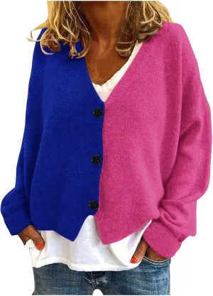Chunky Knit Cardigans for Women V Neck Button Up Sweater Womens Tops Dressy Casual Fall Long Sleeve Open Front Top