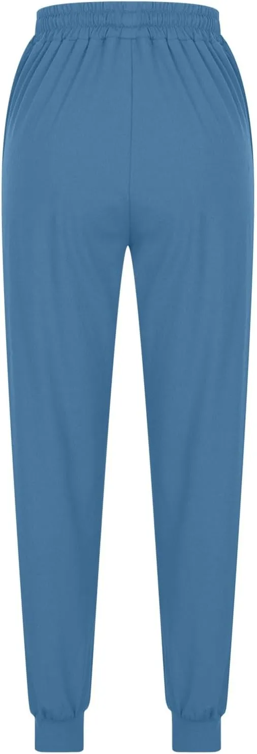 Cinch Bottom Baggy Sweatpants for Women Fleece Winter Jogger Pants Thick Warm Lounge Pants High Waisted Joggings