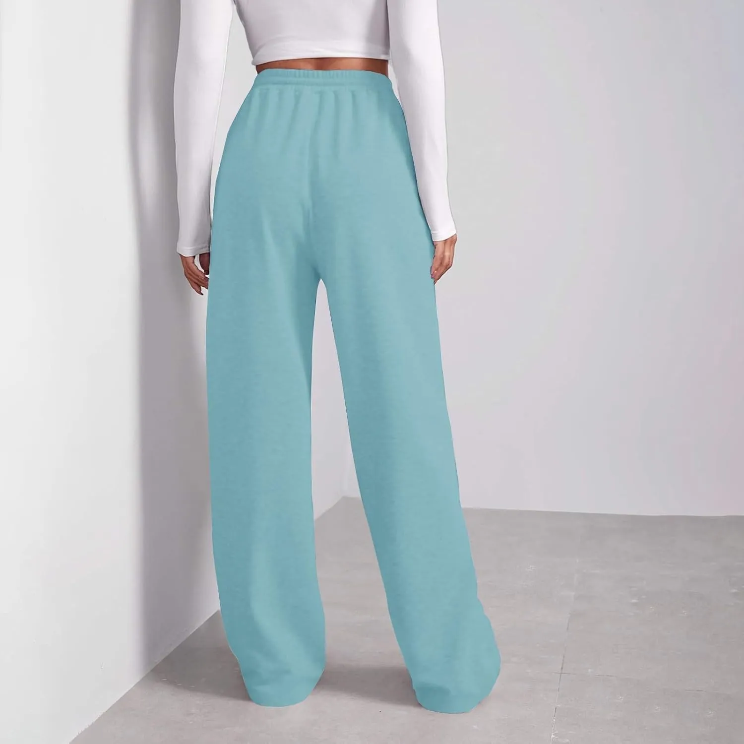 Cinch Bottom Sweatpants for Women with Pockets Summer Loose fit Y2k Vintage high Waist Workout Lounge Pants 2024