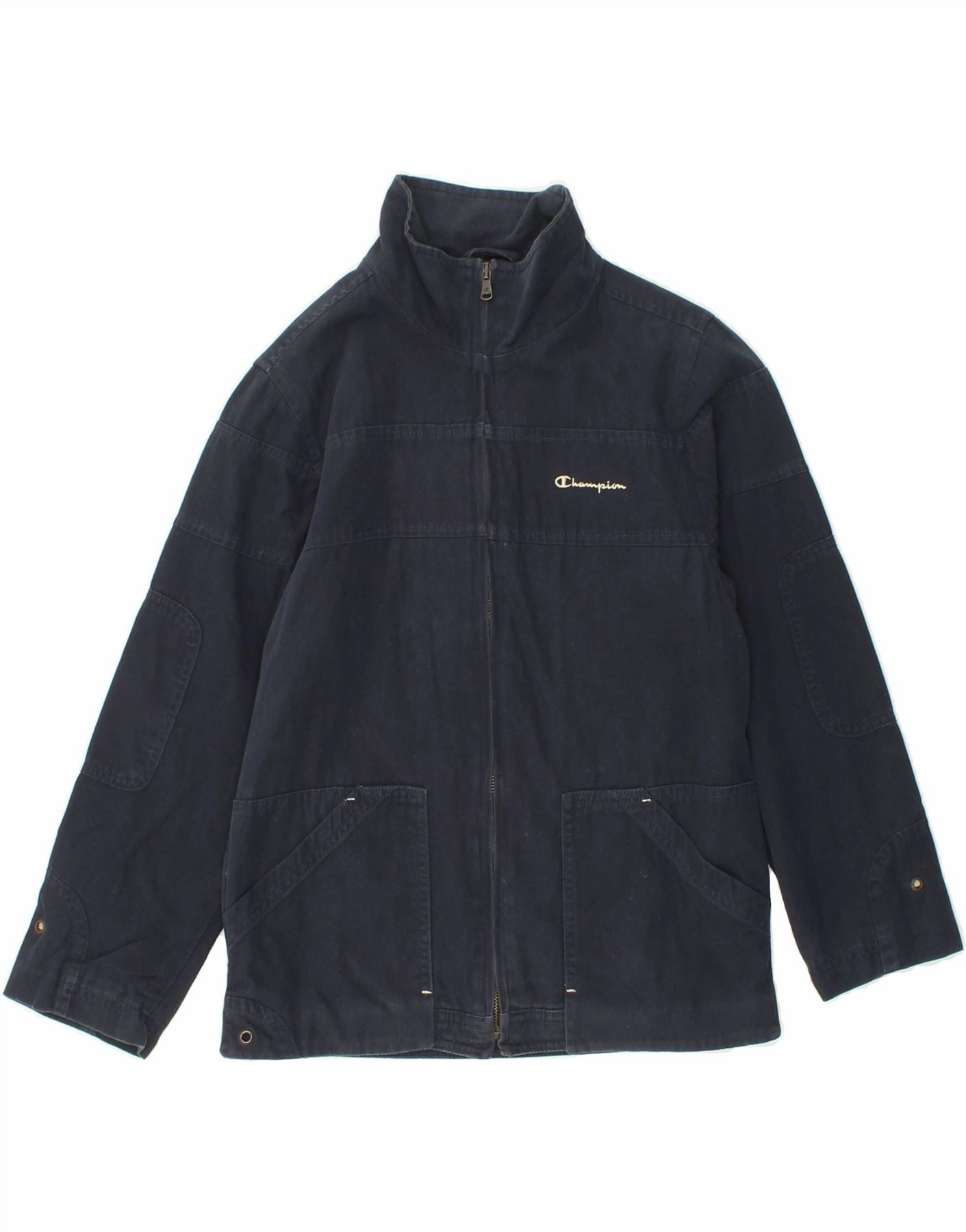 Secure Zip Pockets Primaloft Insulation CHAMPION Boys Bomber Jacket 9-10 Years Medium  Navy Blue Cotton