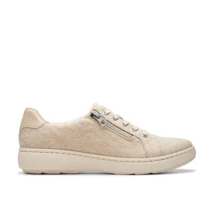 Clarks Caroline Echo in Beige Textile casual wear shoes Path Firm
