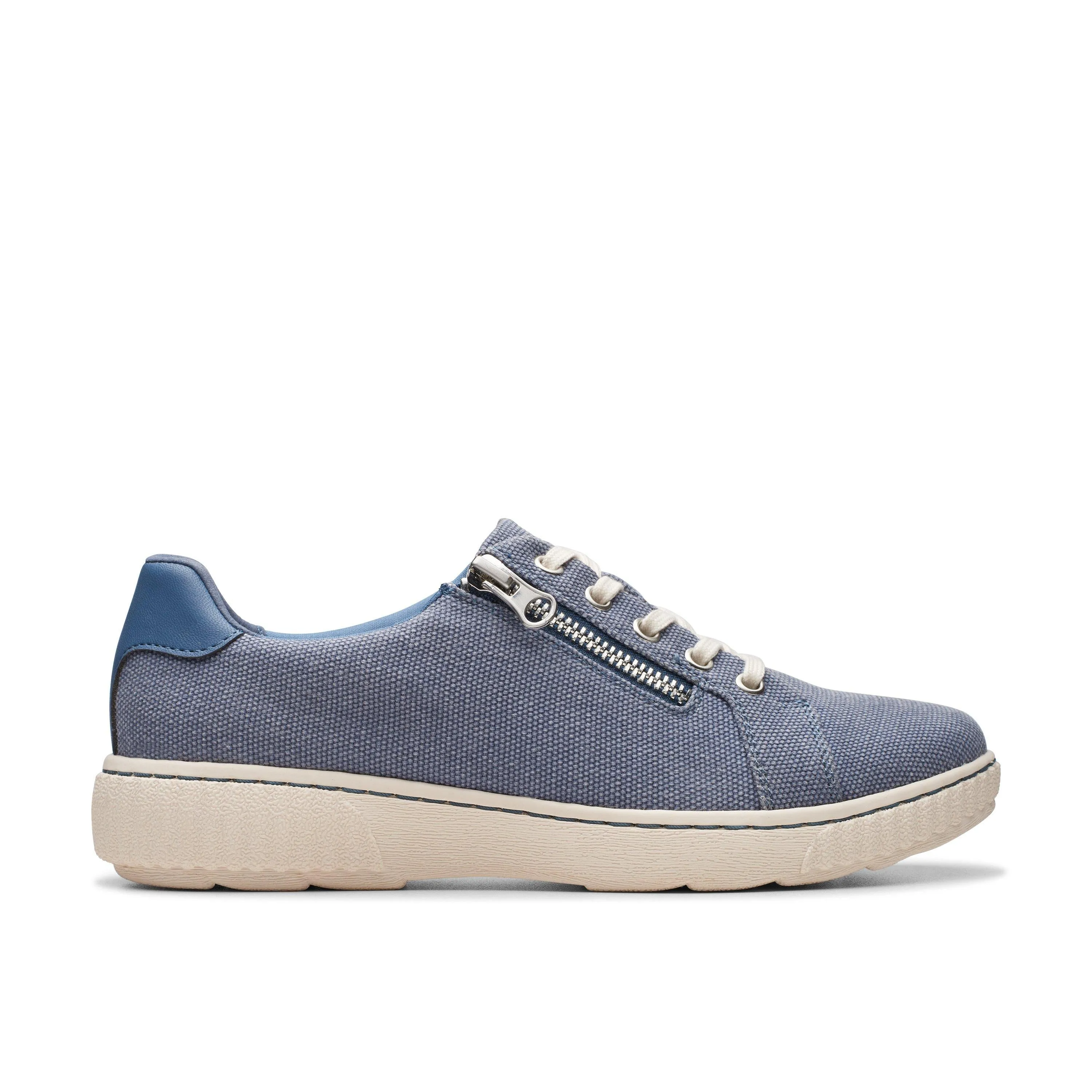 Open Guard Clarks Caroline Echo in Denim Textile