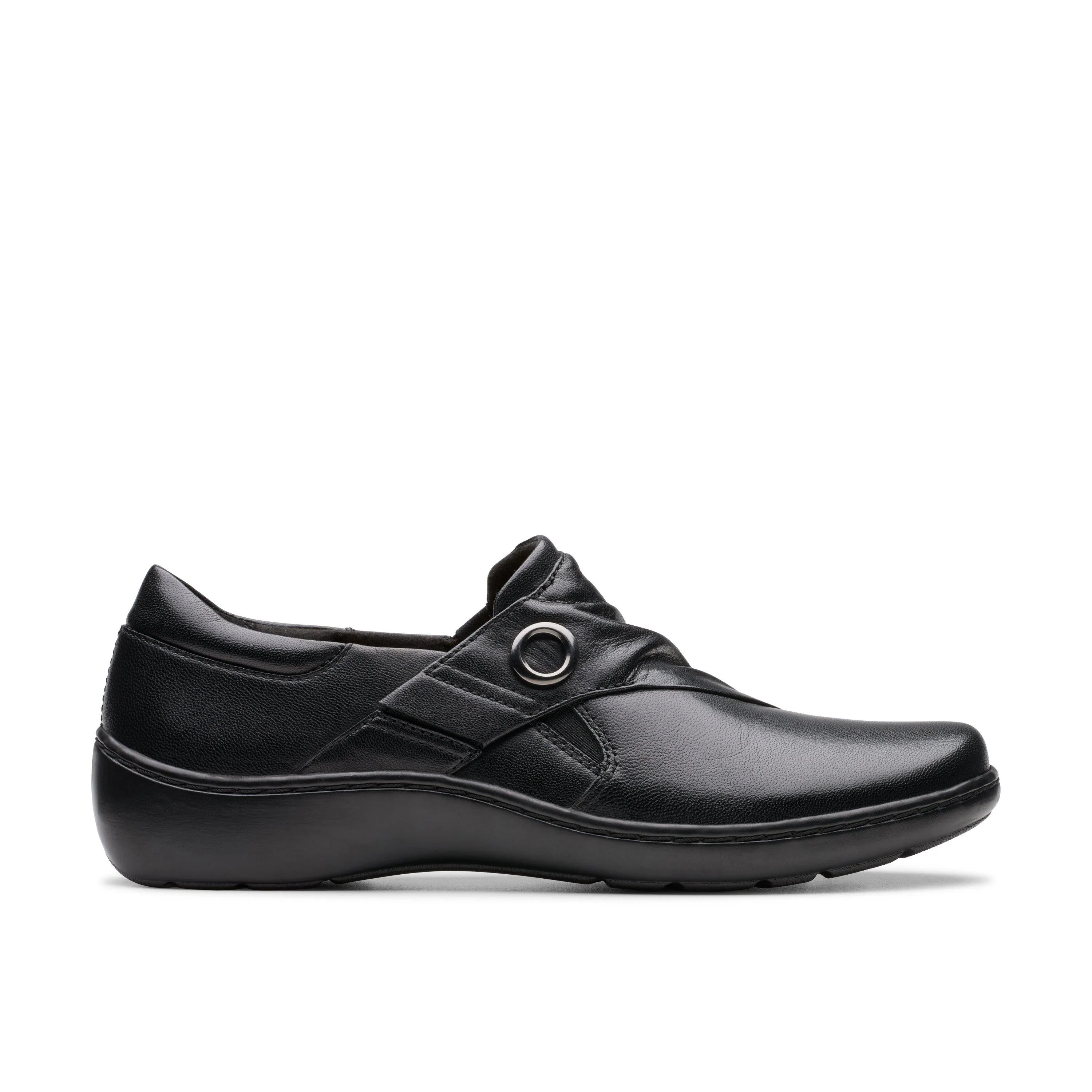 All-day Comfort Footwear Clarks Cora Aubrie in Black Leather