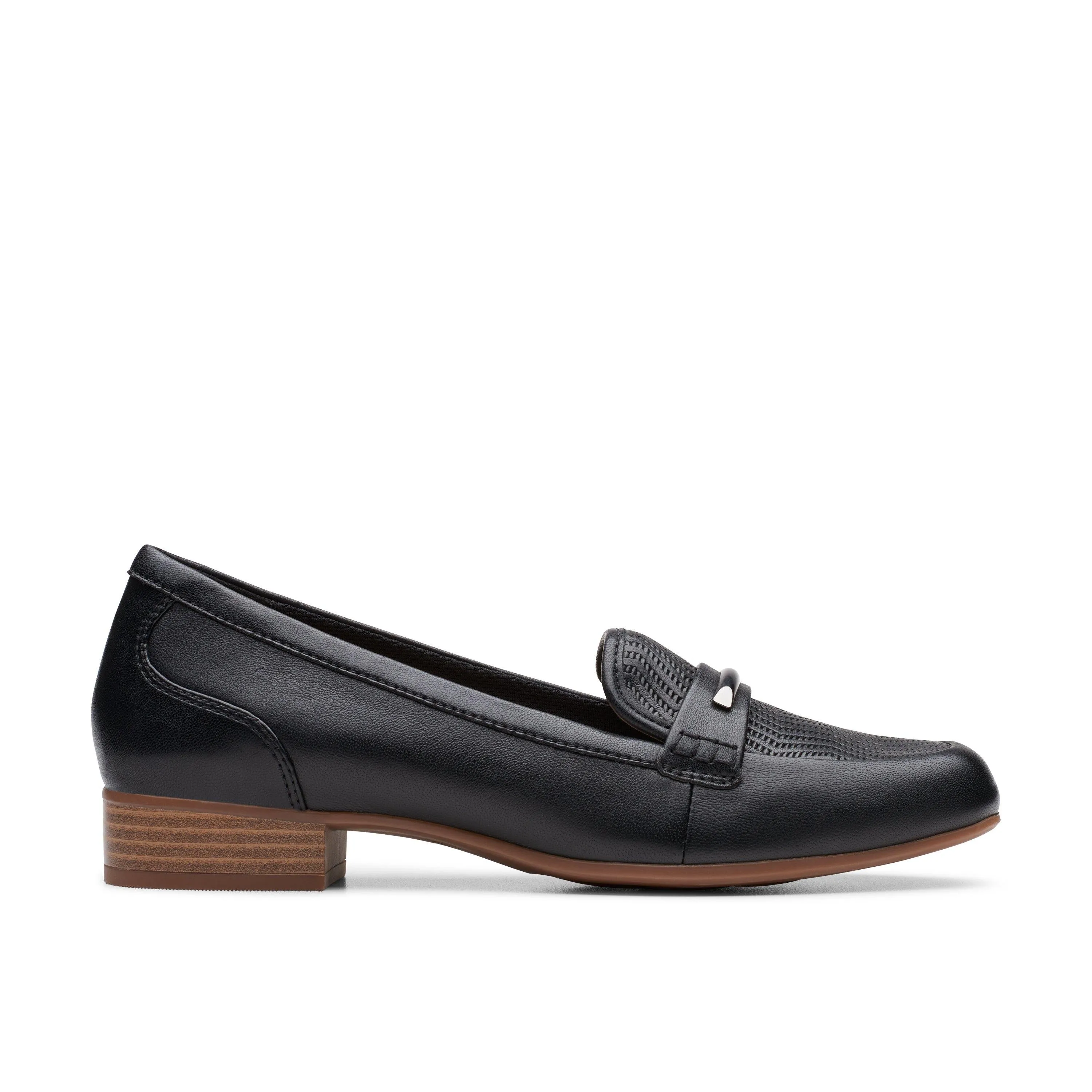 Clarks Juliet Aster in Black Leather Soft Firm