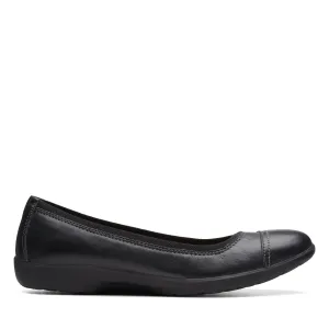 Clarks Meadow Opal in Black Leather Timeless Design