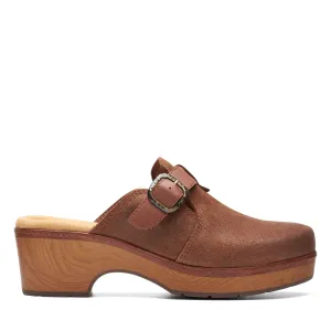 Clarks Paizlee Nora in Brown Suede Flexible Motion
