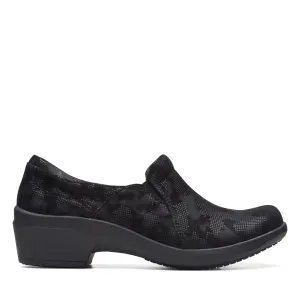Clarks Talene Pace in Black Textile Casual Elegance