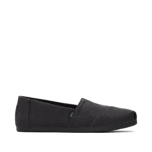 Classic Alpargata Black Distressed Twill Way Power simple design