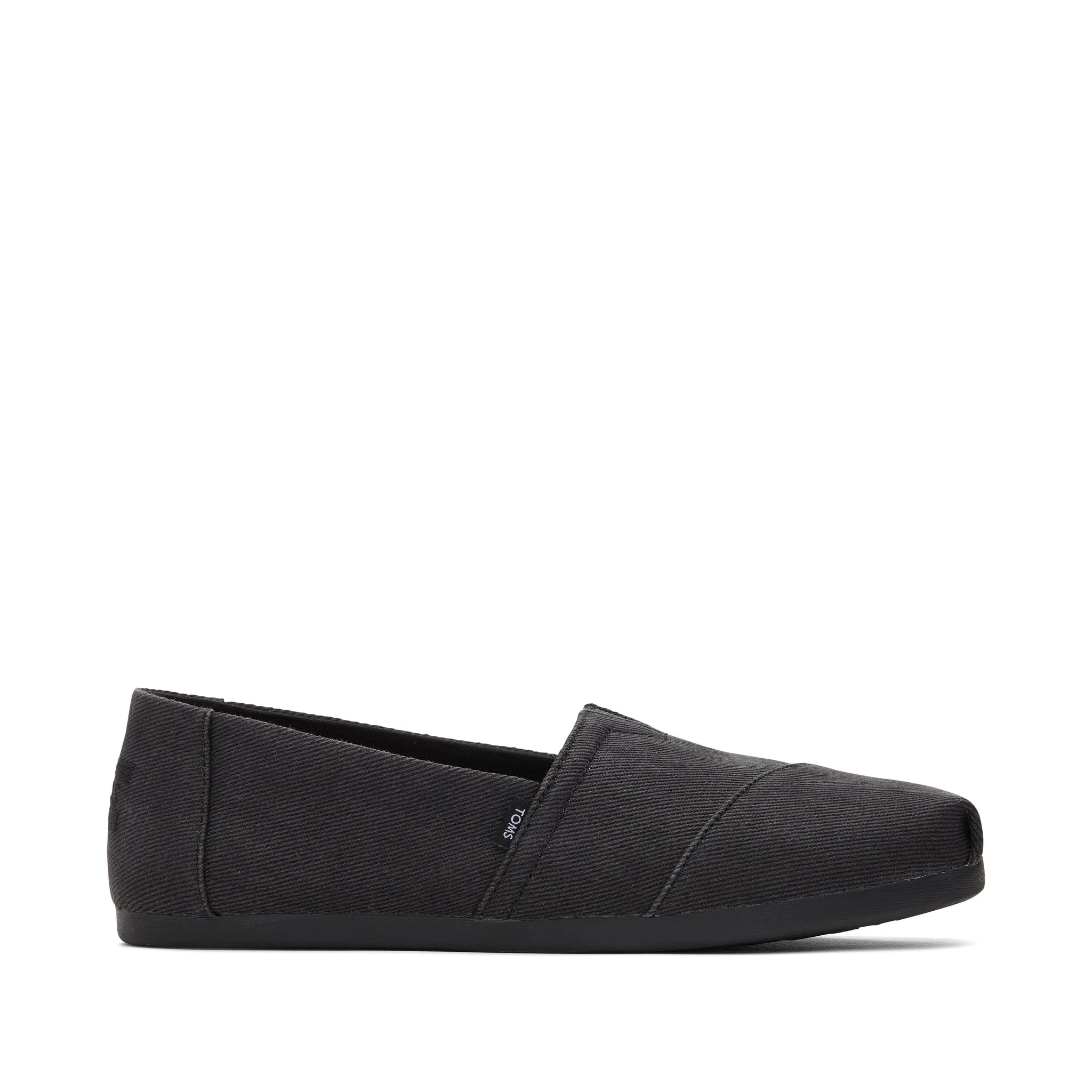Comfortable Movement Power Lane Classic Alpargata Black Distressed Twill