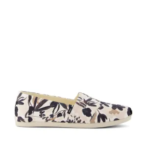 Classic Alpargata Black Watercolor Floral Synthetic Weekend Fair