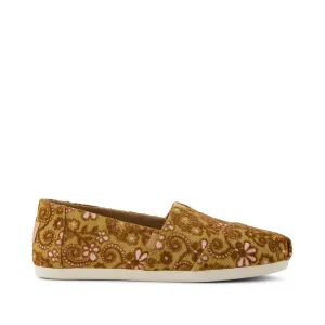 Classic Alpargata Golden Honey Floral Brocade Fashionable Design