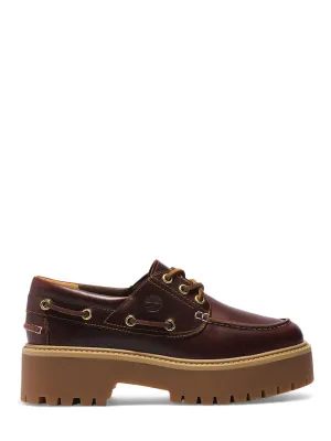 Hold Path Way Open Classic Boat Shoes With Moc Toe Stitching