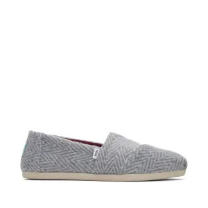 Soft Insole Safe Path Alpargata Grey Herringbone Slip-On