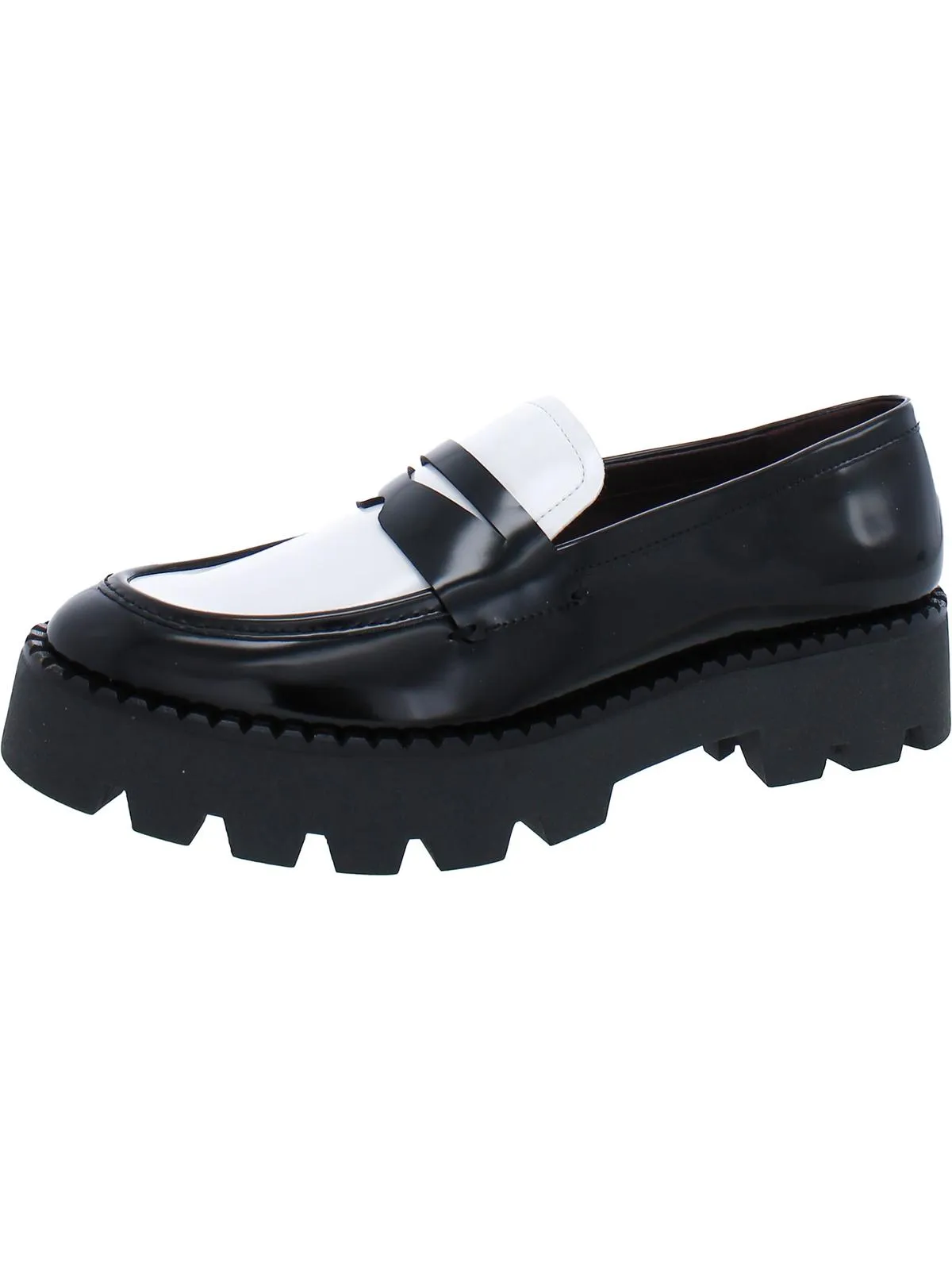 Balin Womens Round Toe Lug Sole Loafers Neat Design