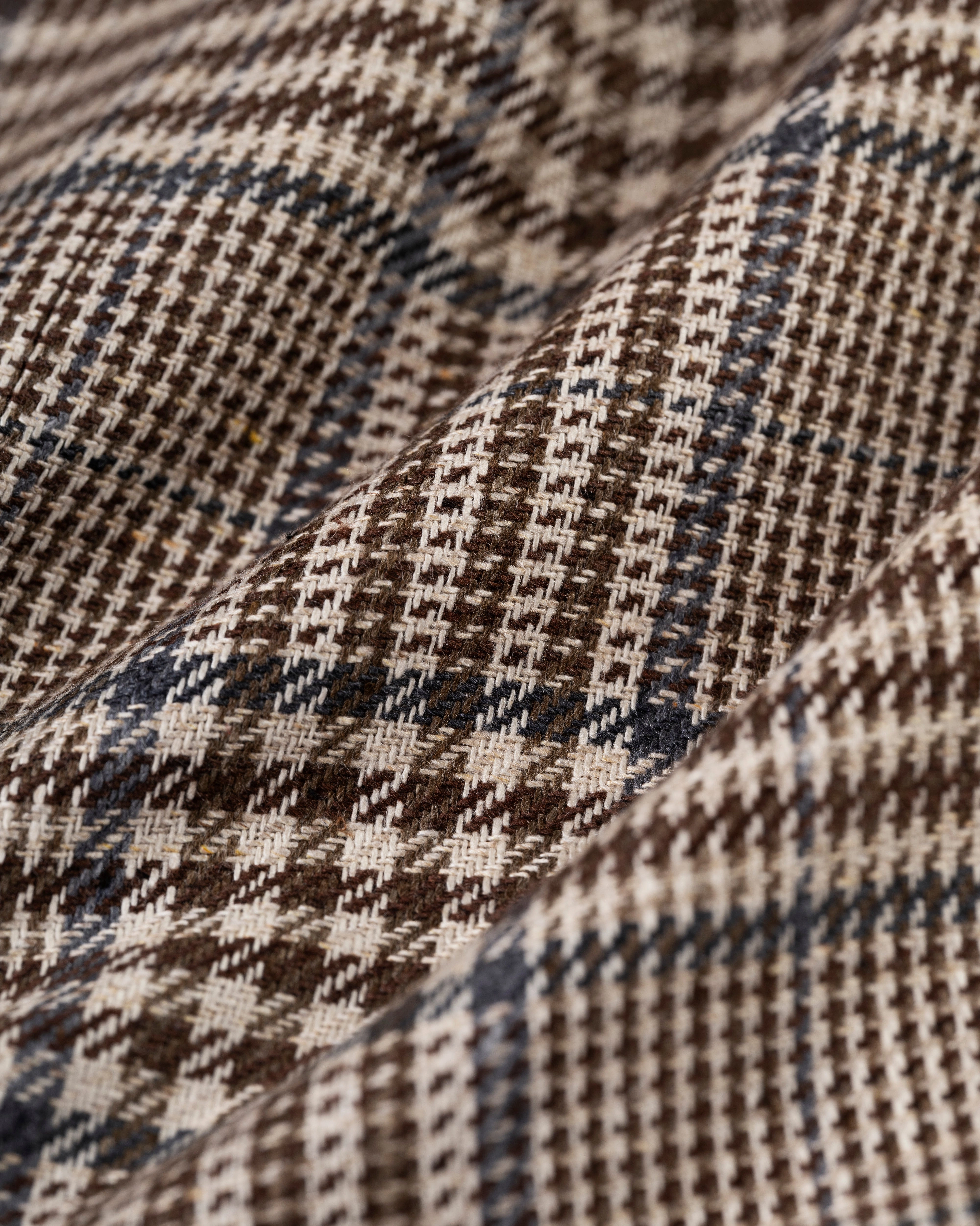 Made-in-Canada Tan & Navy Plaid Silk Sport Coat Sleek and Smart