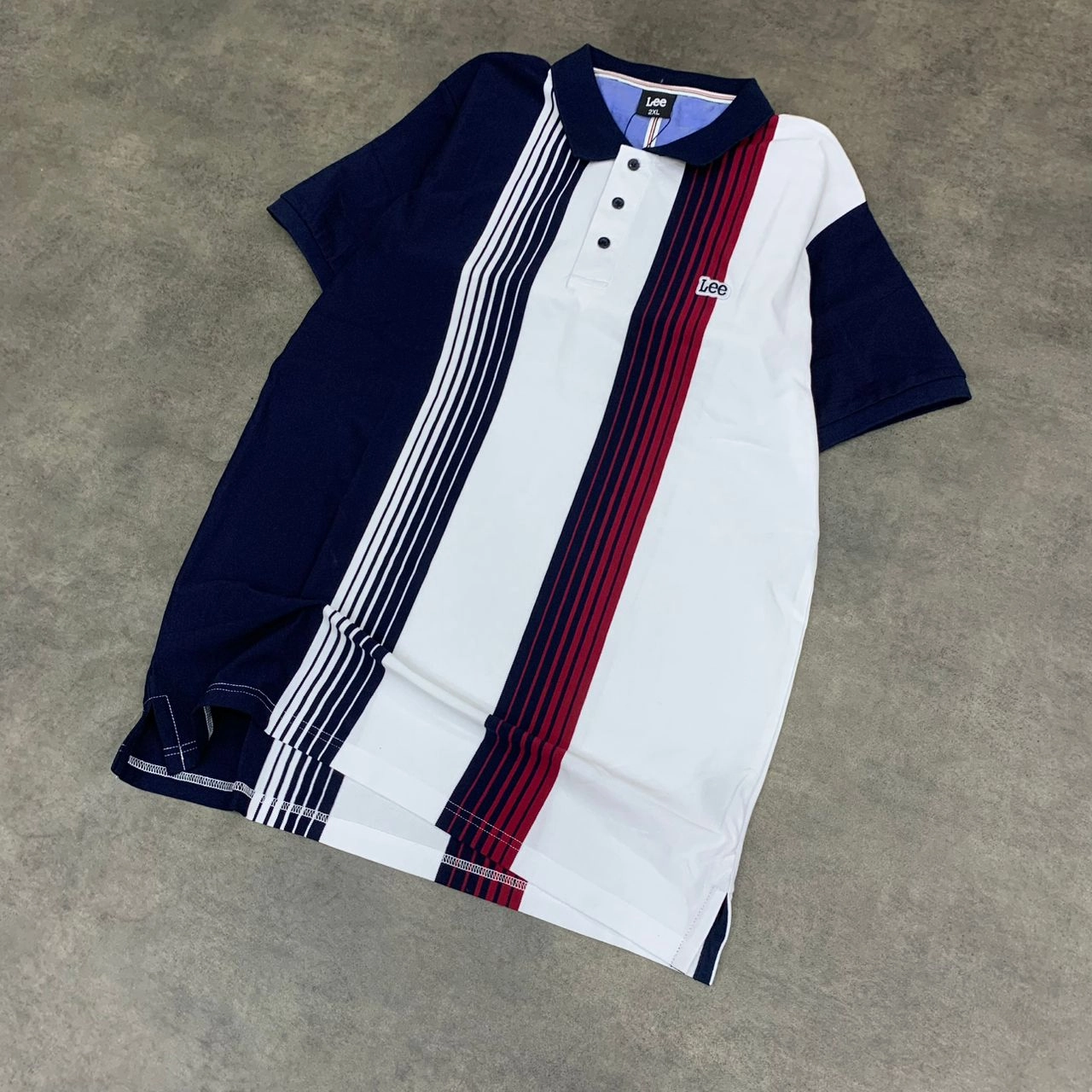 Sustainable Dye Process Ergonomic Cut Lee Stripe Men Polos