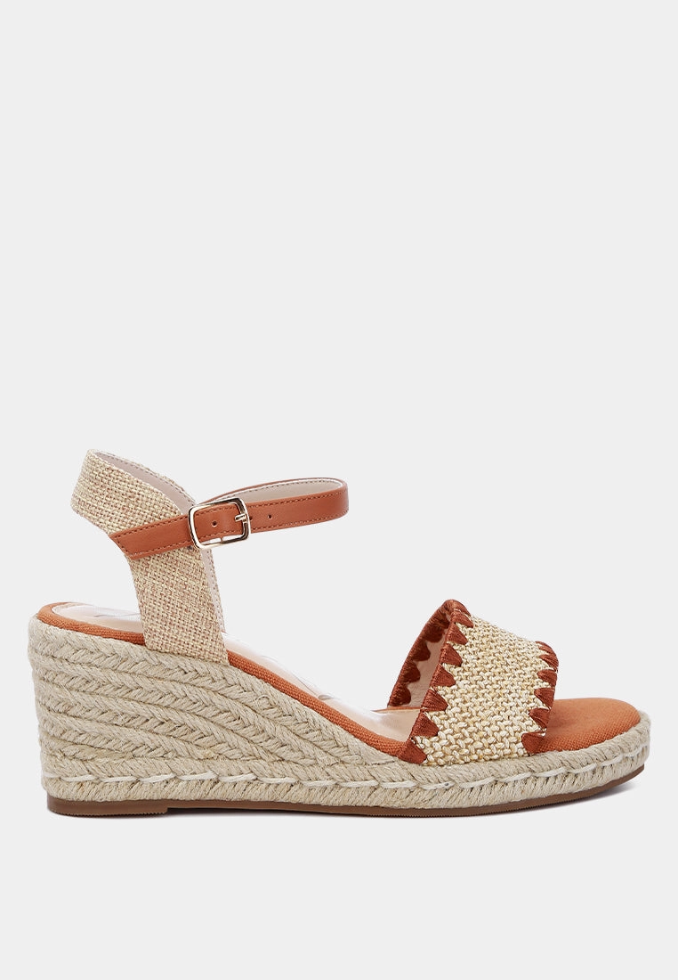 Boosted Walk lucas raffia wedge heel espadrilles