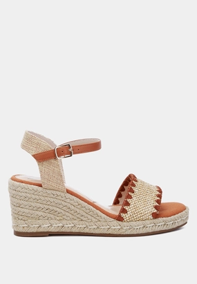 Heel Soft Smooth Surface lucas raffia wedge heel espadrilles