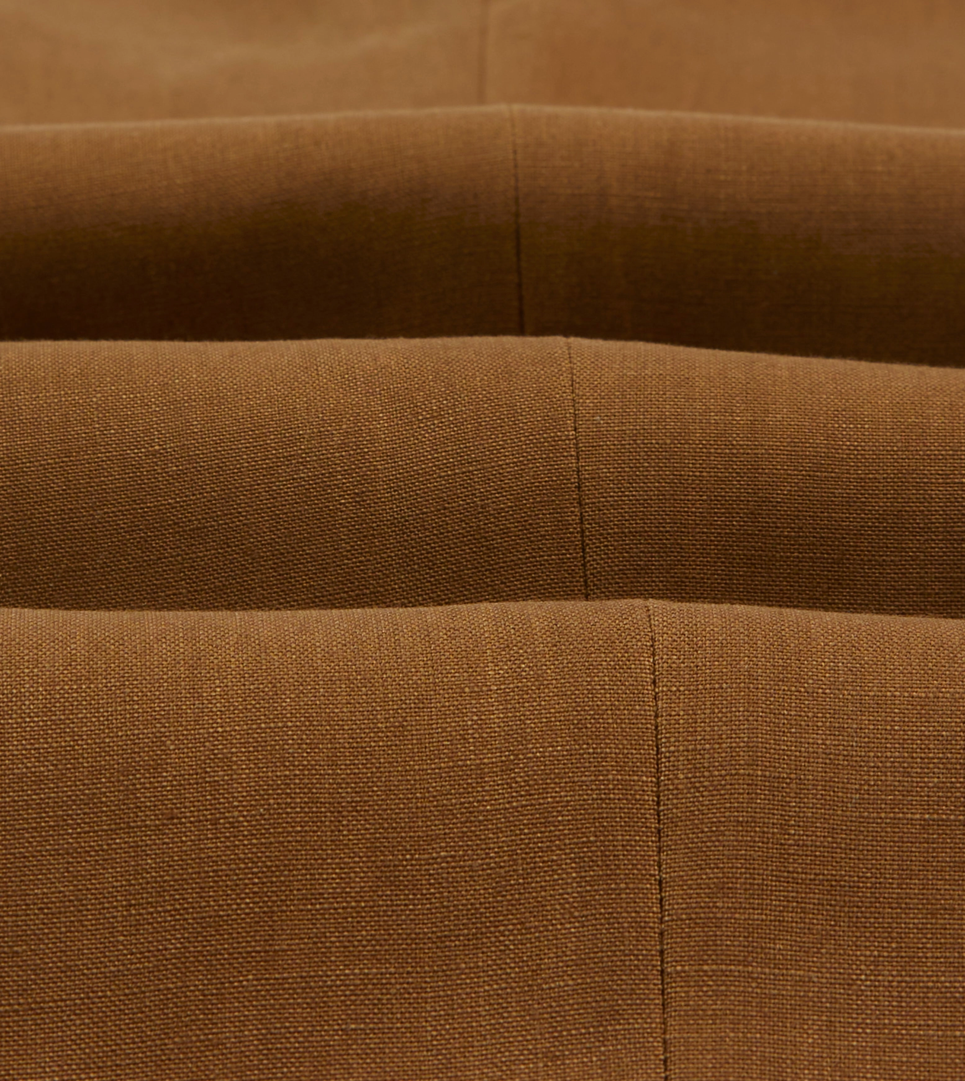Brown Irish Linen Tailored Jacket Chic Fit