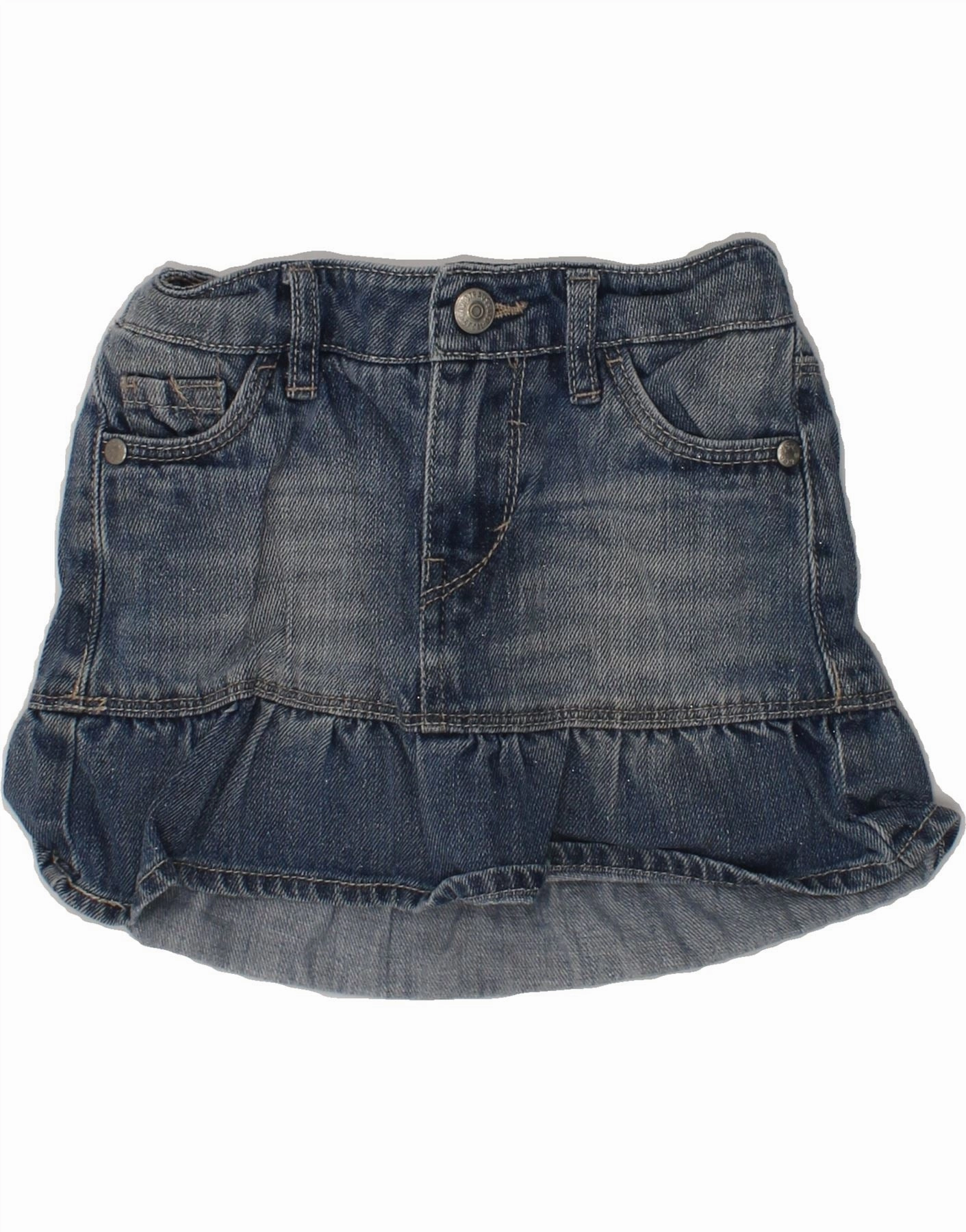 LEVI'S Girls Denim Skirt 4-5 Years W20  Blue Cotton Comfortable casual dress