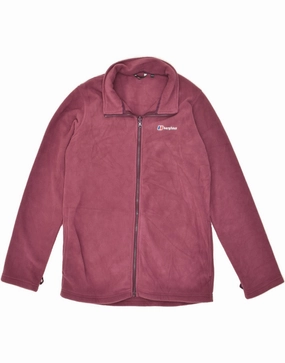Subtle Texture Essential Fit BERGHAUS Boys Fleece Jacket 14-15 Years Burgundy Polyester