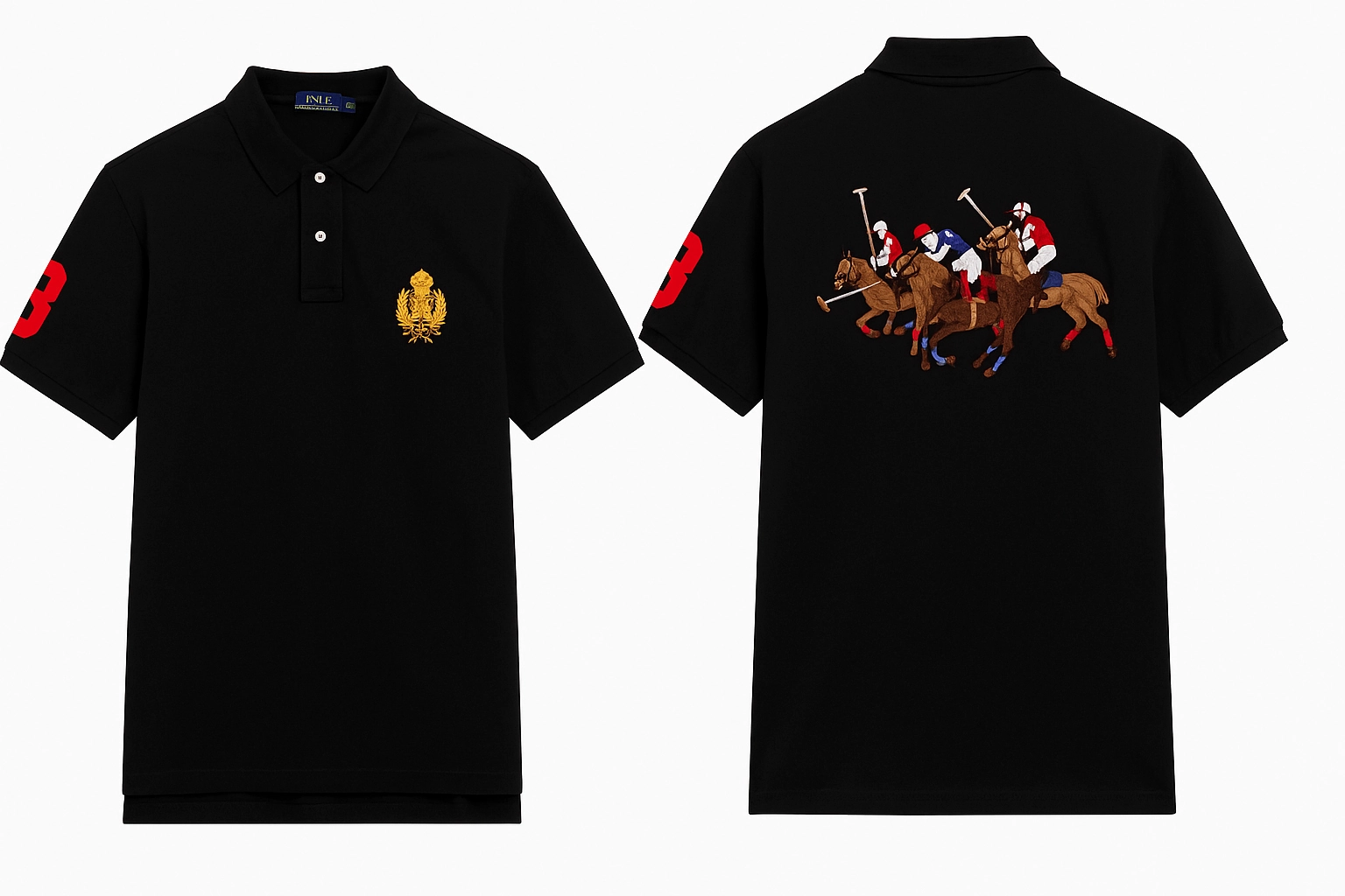 Ralph Lauren Black Badge/Flying Men Polo Beachwear Breathable mesh lining