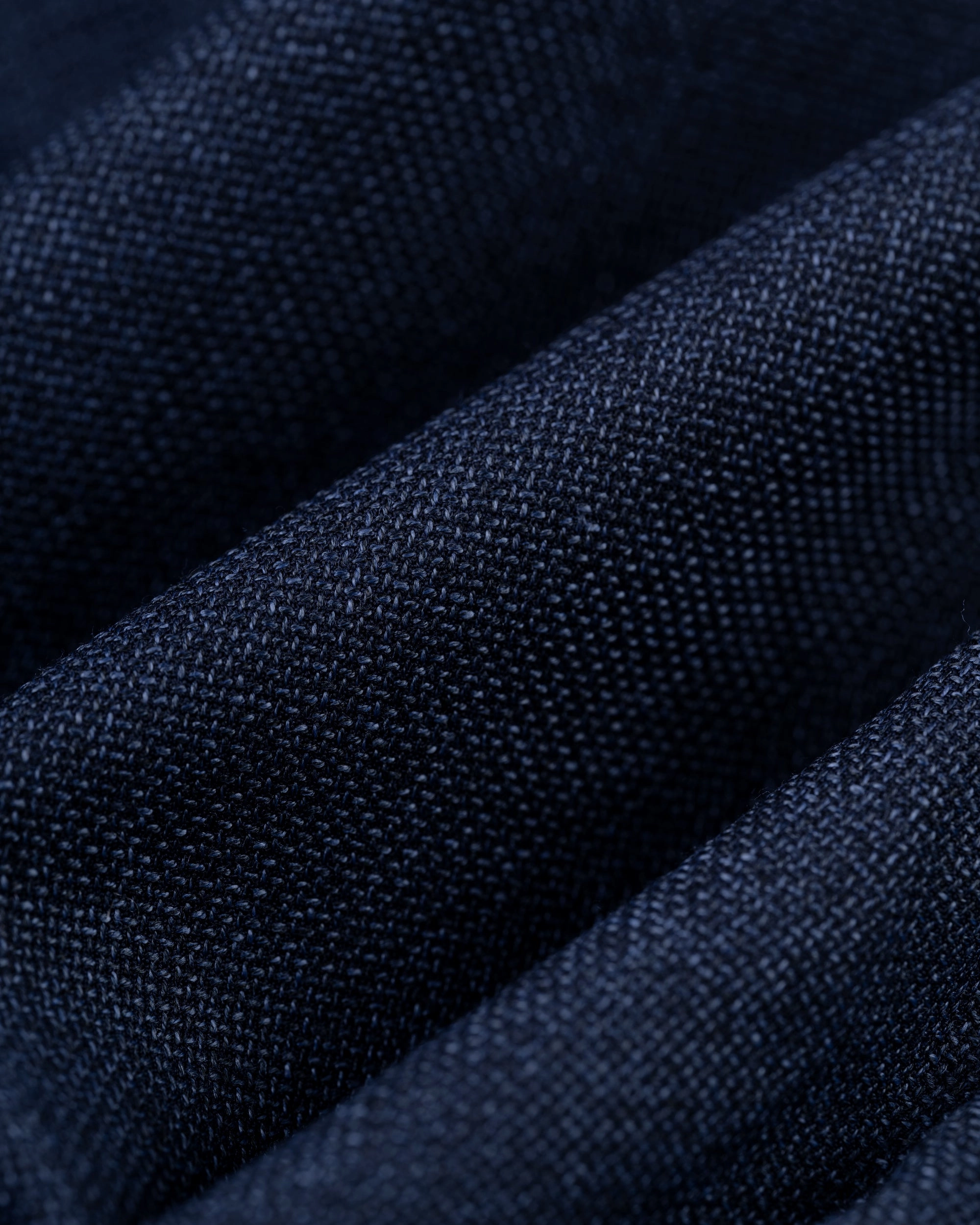 Interchangeable Lining Options Made-in-Canada Solid Blue Wool Hopsack Sport Coat