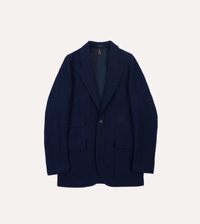 Sleek and Elegant Navy Wool Games Blazer Mk. IV