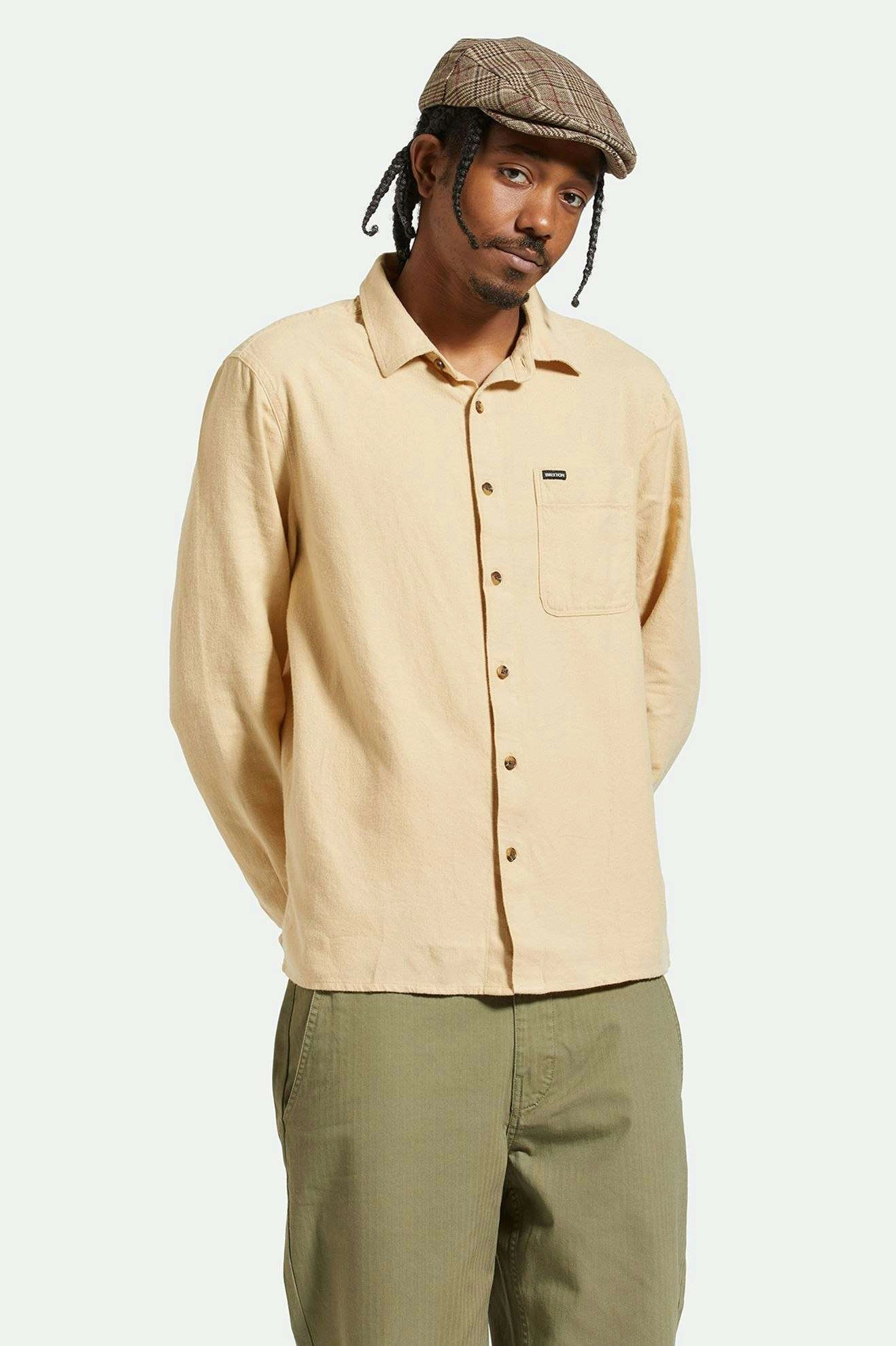 Hasting Lightweight Ultra Soft Flannel - Wheat Reinforced Side Vents