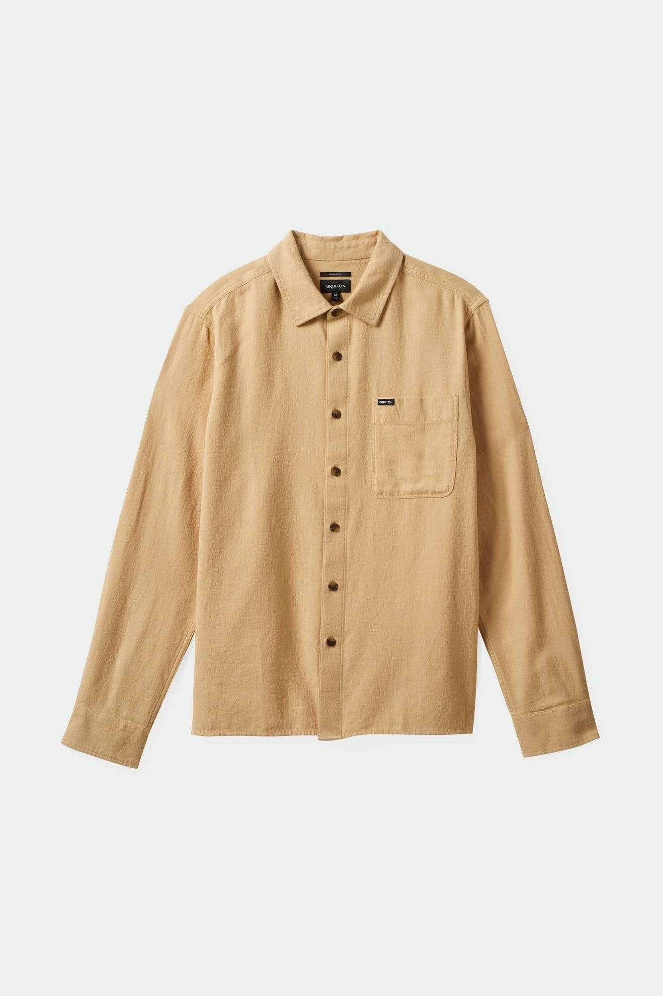 Layered Sleeve Cuffs Hasting Lightweight Ultra Soft Flannel - Wheat