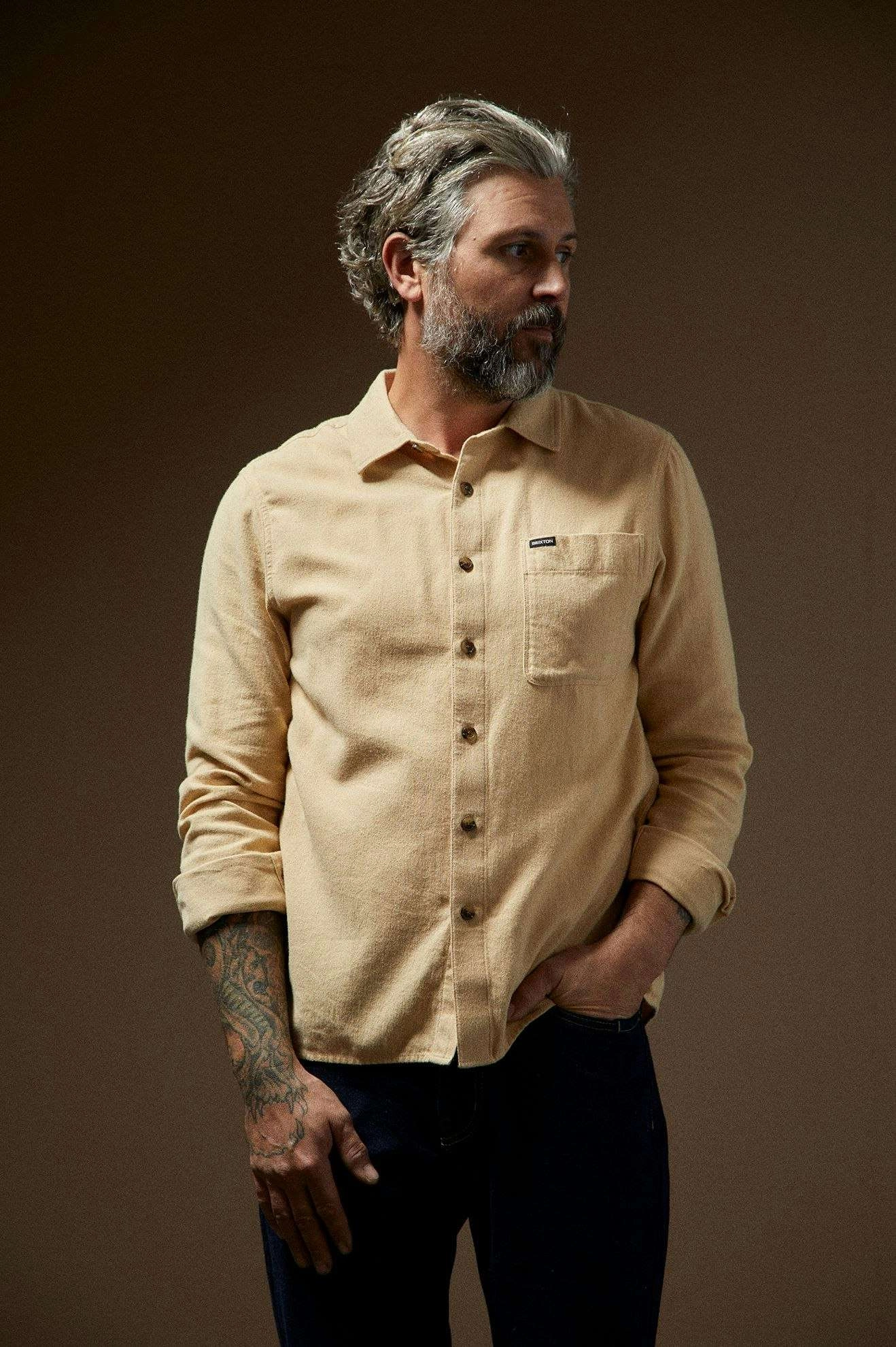 Hasting Lightweight Ultra Soft Flannel - Wheat Graphic Art Smart Casual