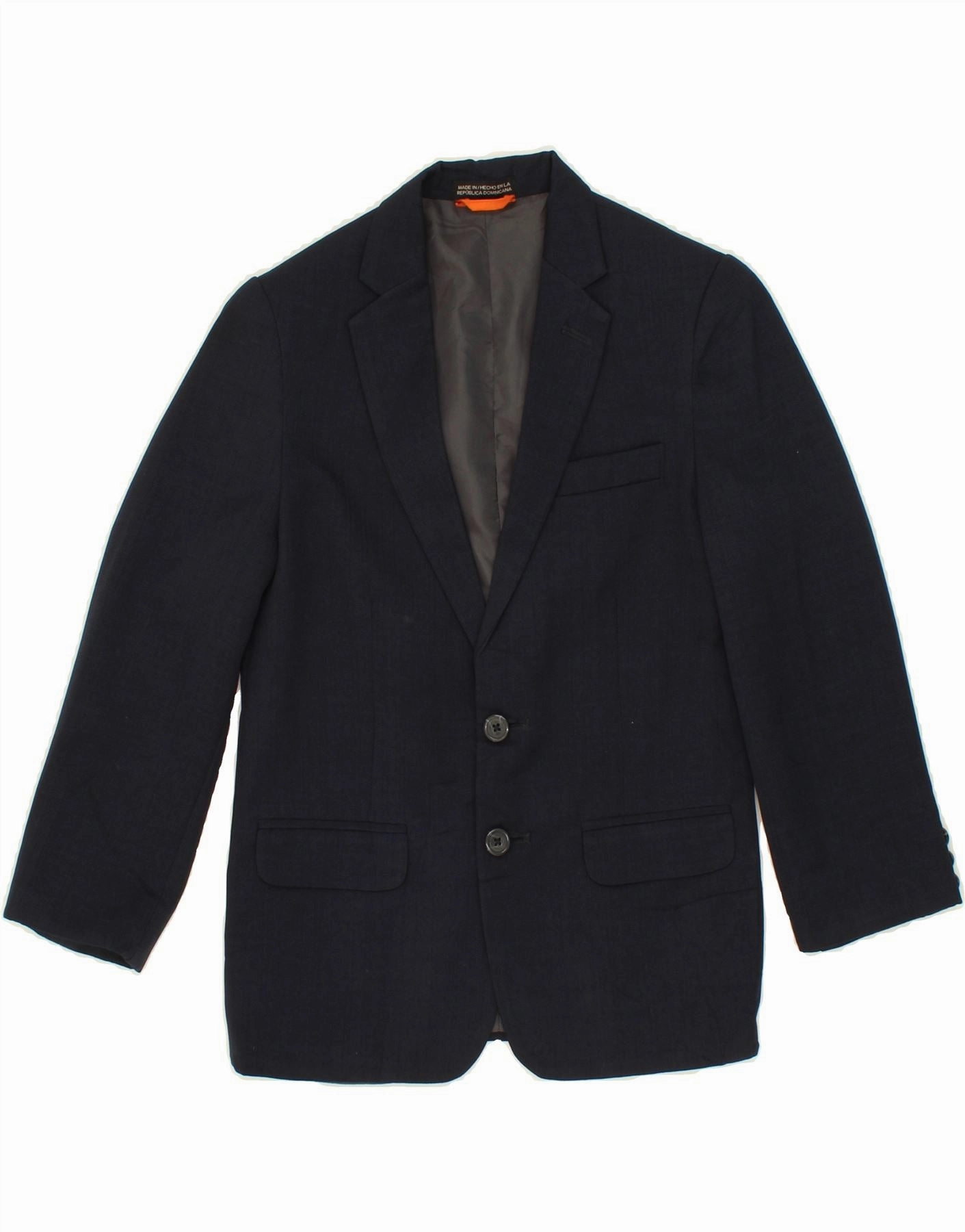 DOCKERS Boys 2 Button Blazer Jacket 9-10 Years Navy Blue Polyester Clue