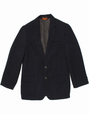 DOCKERS Boys 2 Button Blazer Jacket 9-10 Years Navy Blue Polyester Clue