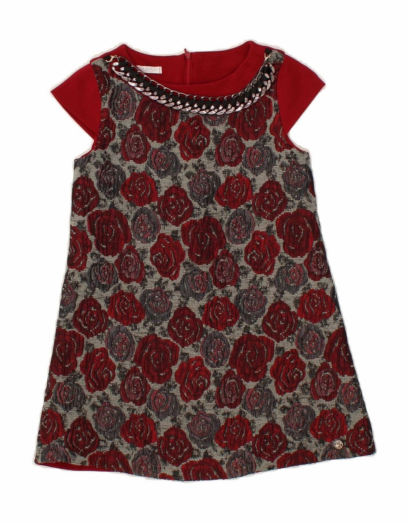 Versatile Layer Wear Subtle Mood BYBLOS Girls A-Line Dress 6-7 Years Red Floral Viscose