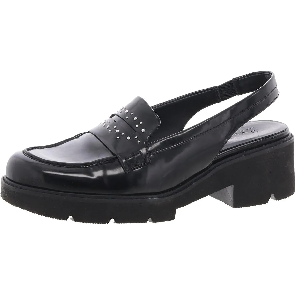 Market Stop Darry SL Back 2 Womens Faux Leather Ankle Loafers