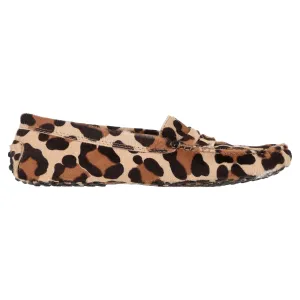Open Path Market Day Tod's Gommino Leopard Print Loafers in Brown Calf Hair