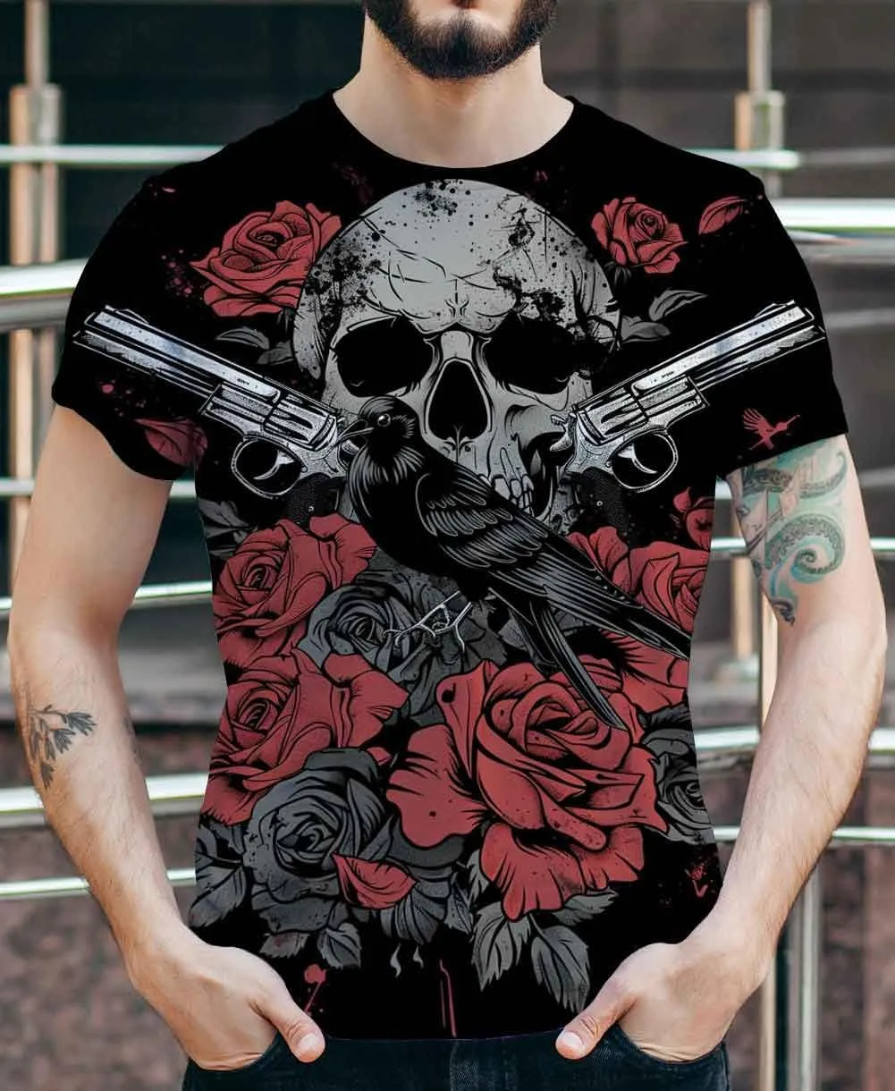 Cndiyike 3D Printed Graphic Short Sleeve T-Shirts for Men