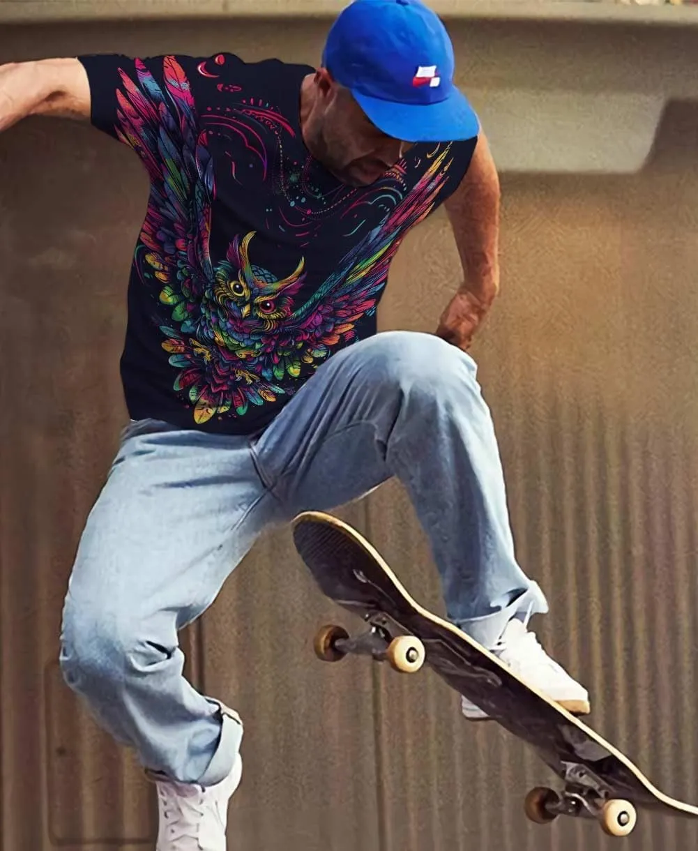 Cndiyike 3D Printed Graphic Short Sleeve T-Shirts for Men