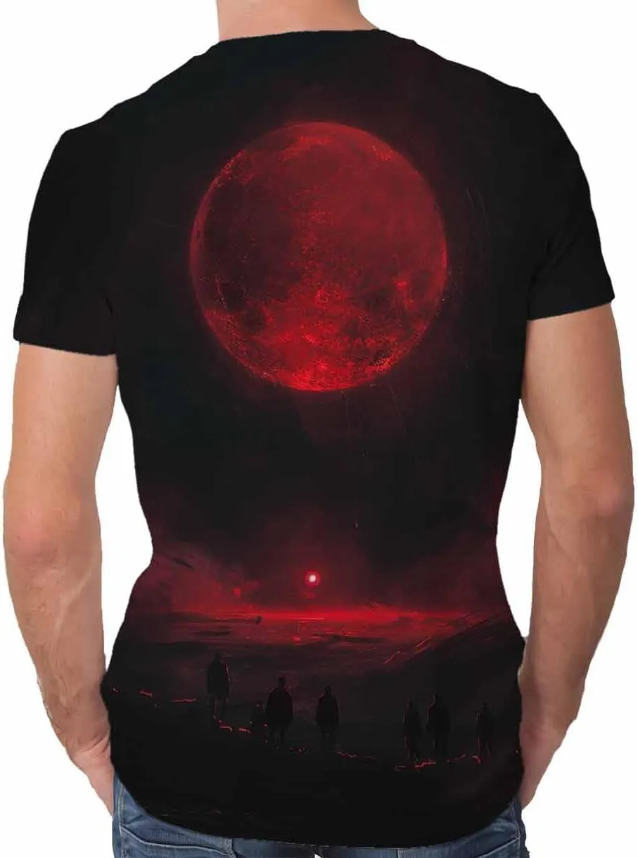 Cndiyike 3D Printed Graphic Short Sleeve T-Shirts for Men