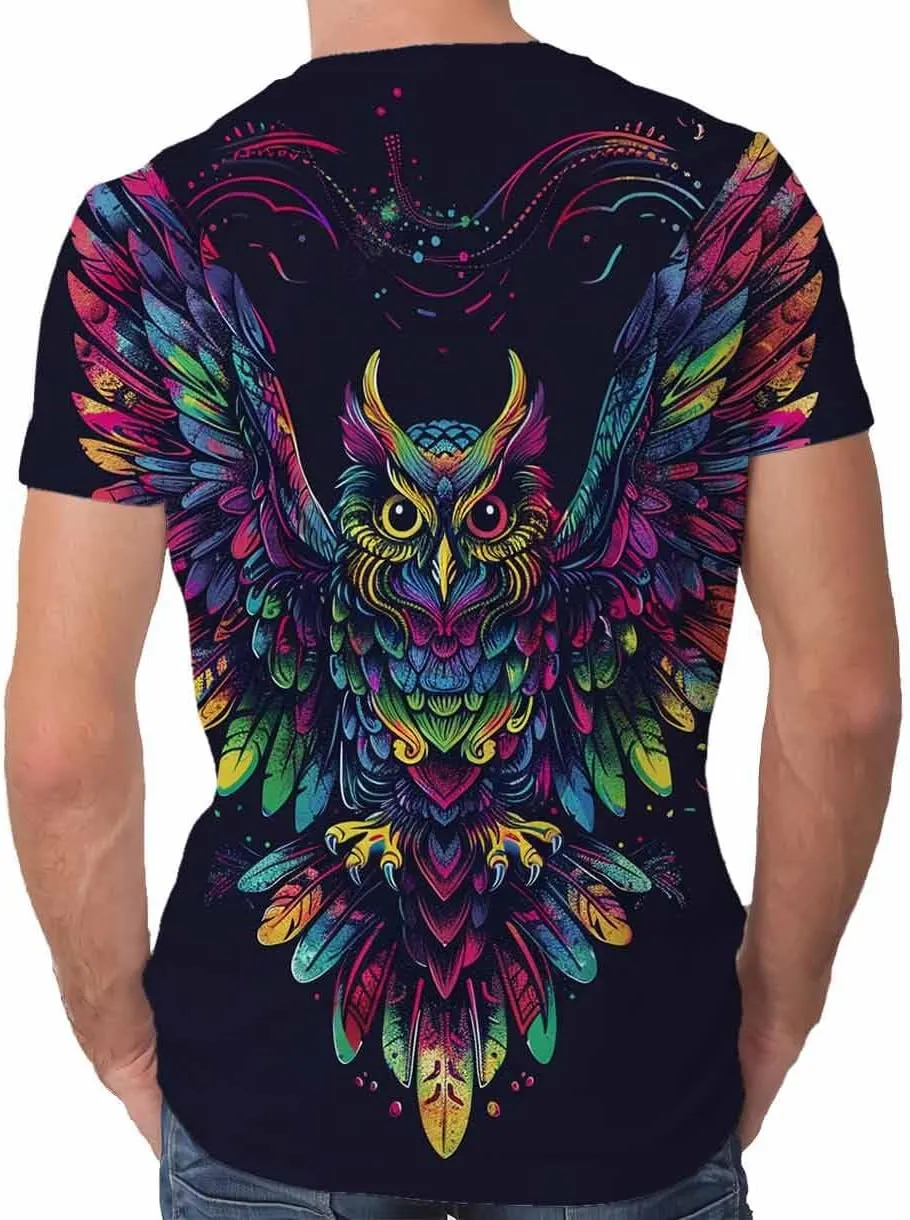 Cndiyike 3D Printed Graphic Short Sleeve T-Shirts for Men