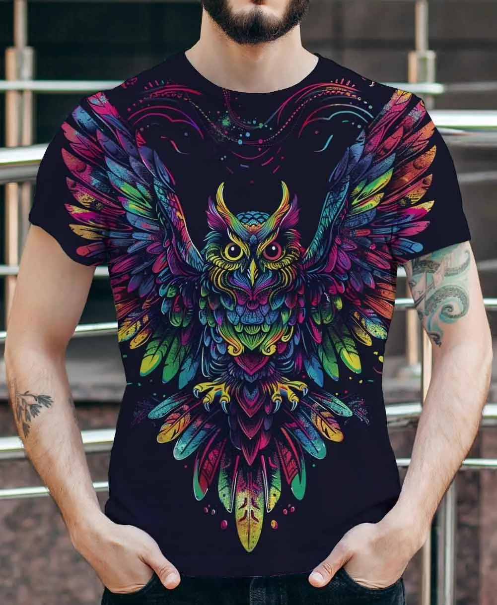 Cndiyike 3D Printed Graphic Short Sleeve T-Shirts for Men