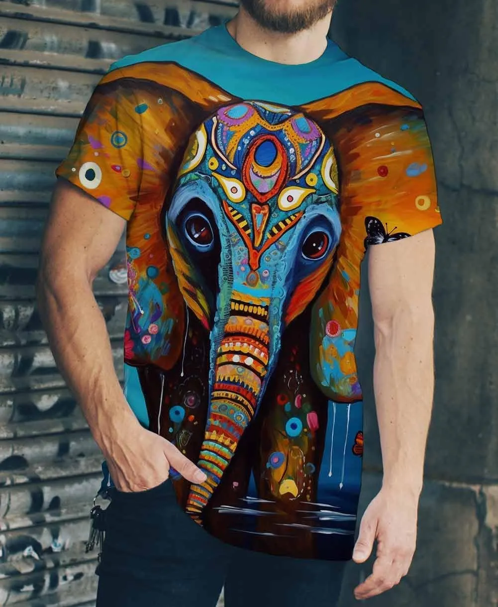 Cndiyike 3D Printed Graphic Short Sleeve T-Shirts for Men