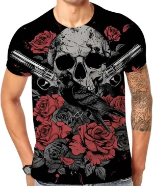 Cndiyike 3D Printed Graphic Short Sleeve T-Shirts for Men