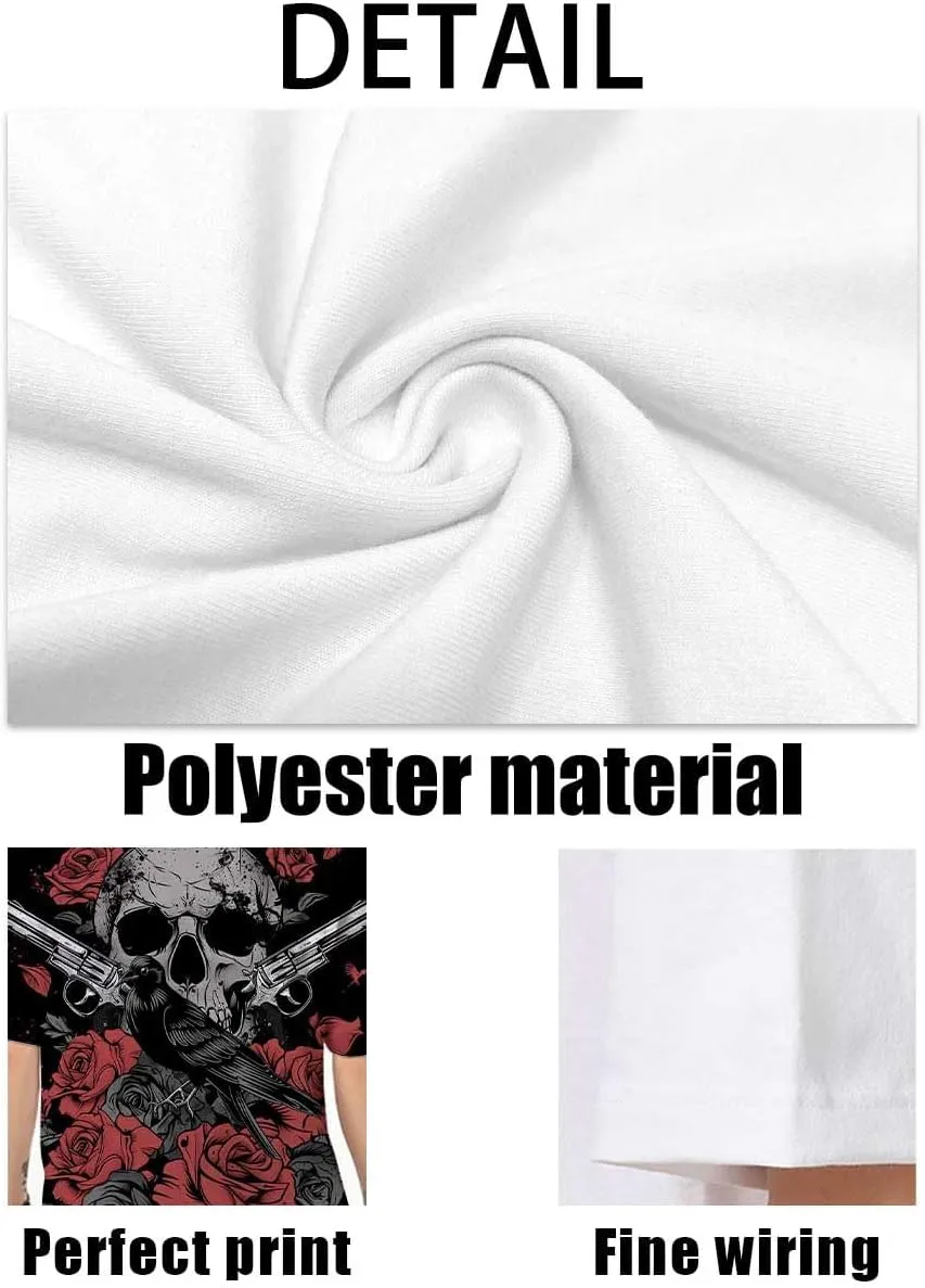 Cndiyike 3D Printed Graphic Short Sleeve T-Shirts for Men